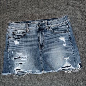 American Eagle Mid Rise Denim Skirt